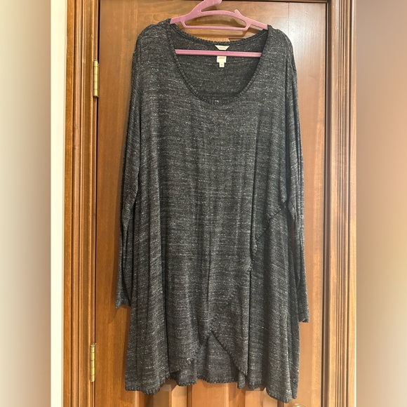 Jag Jeans Charcoal Knit Sweater Tunic Dress Women’s 1X - Picture 1 of 4
